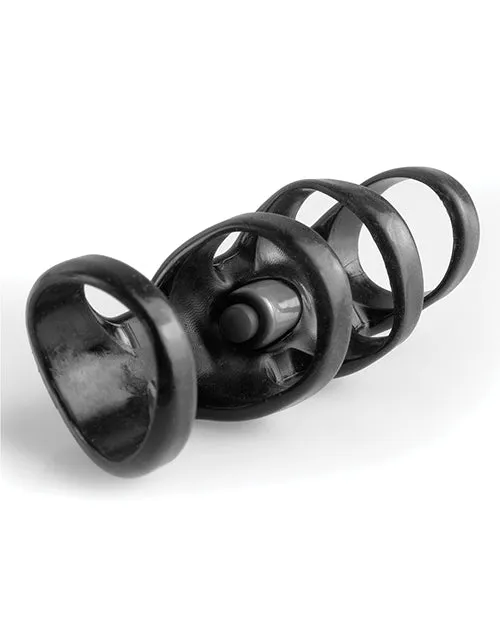 Male Sex Toys Fantasy XTensions Vibrating Power Cage Waterproof 35in Black Fantasy X Tensions