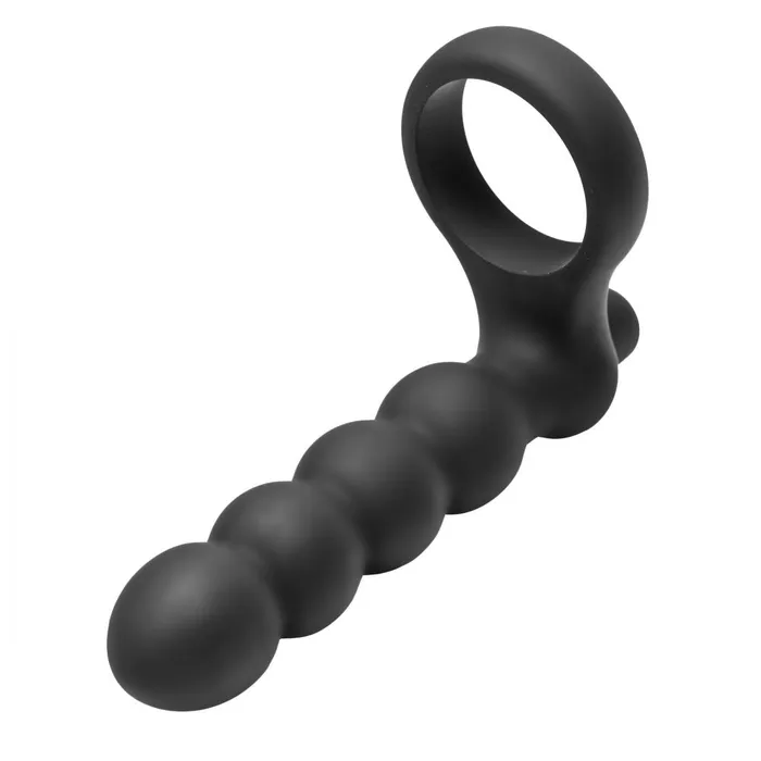 Male Sex Toys Frisky Double Fun Cock Ring with Double Penetration Vibe