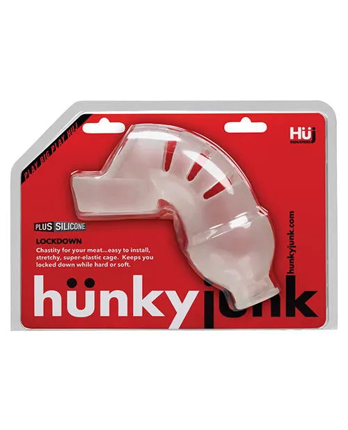 Male Sex Toys Hunkyjunk Hunkyjunk Lockdown Silicone Chastity Cage Clear Male Sex Toys Hunkyjunk Hunkyjunk Lockdown Silicone Chastity Cage Clear