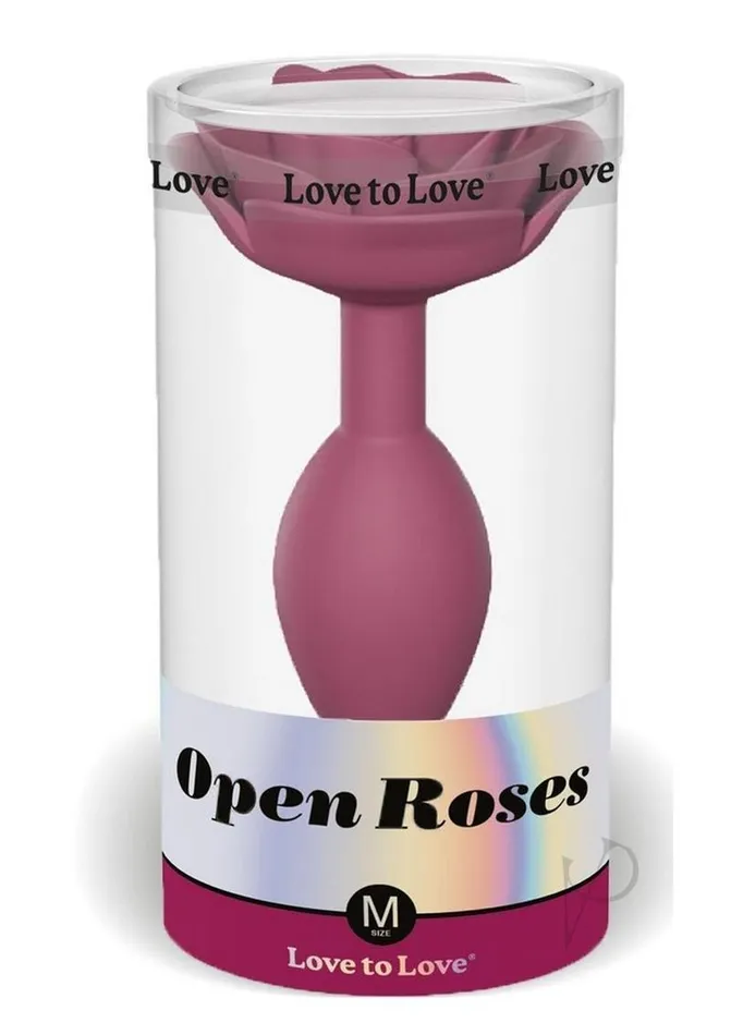 Male Sex Toys Love To Love Open Roses Silicone Anal Plug Medium Plum Star