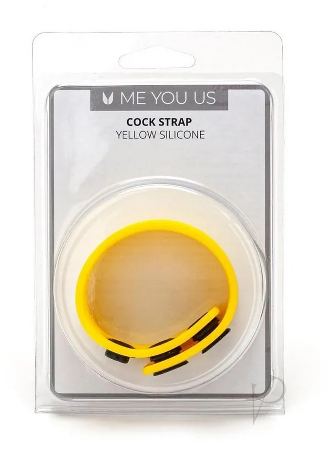 Male Sex Toys ME YOU US Silicone Cock Strap Yellow Me You Us
