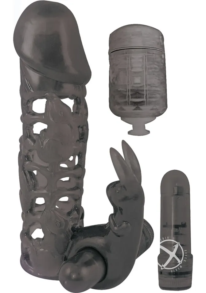 Male Sex Toys Nasstoys Clit Tickler Penis Extender Vibrating Sleeve Black