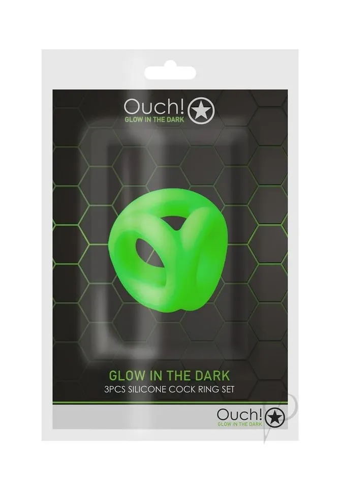 Male Sex Toys Ouch Ouch Cock Ring and Ball Strap Silicone Glow in the Dark Green Male Sex Toys Ouch Ouch Cock Ring and Ball Strap Silicone Glow in the Dark Green