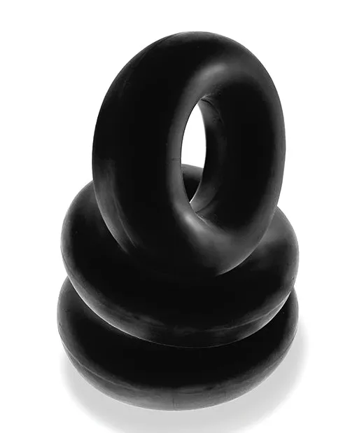 Male Sex Toys Oxballs Fat Willy Jumbo Cock Ring 3 pack Black Oxballs