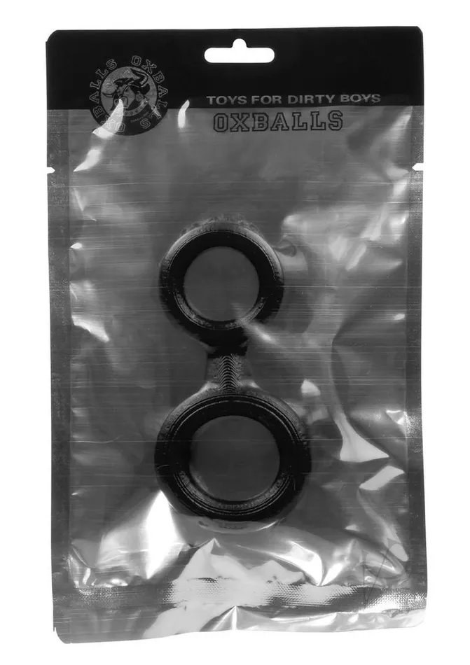 Male Sex Toys Oxballs Oxballs 8Ball Silicone Cock and Ball Ring Black