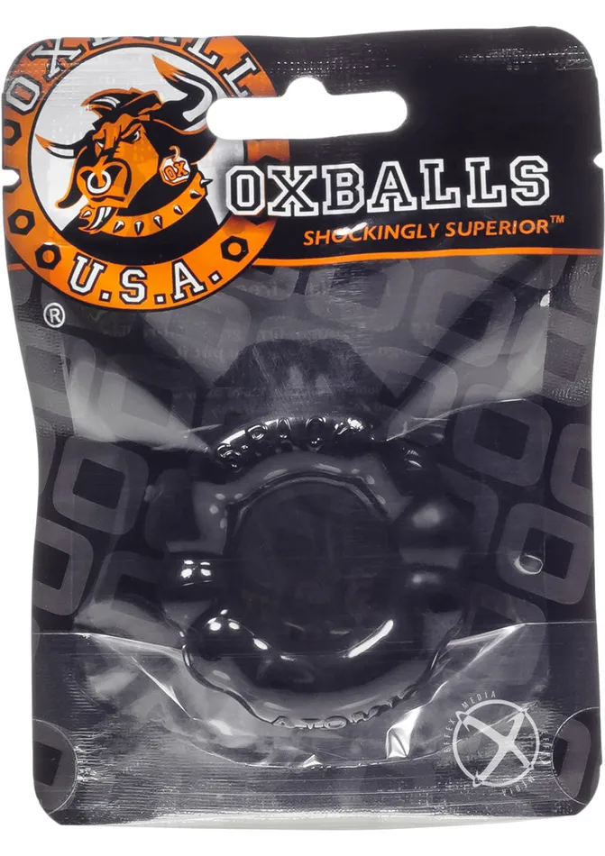 Male Sex Toys Oxballs Oxballs Atomic Jock The 6 Pack Sport Cock Ring Black