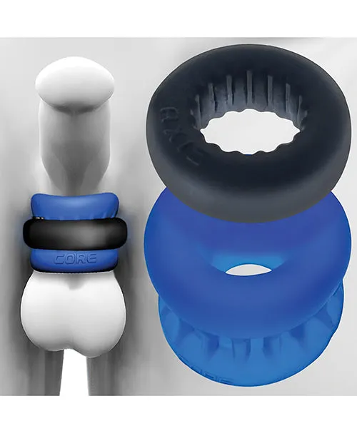 Male Sex Toys Oxballs Ultracore Core Ballstretcher with Axis Ring Blue Ice
