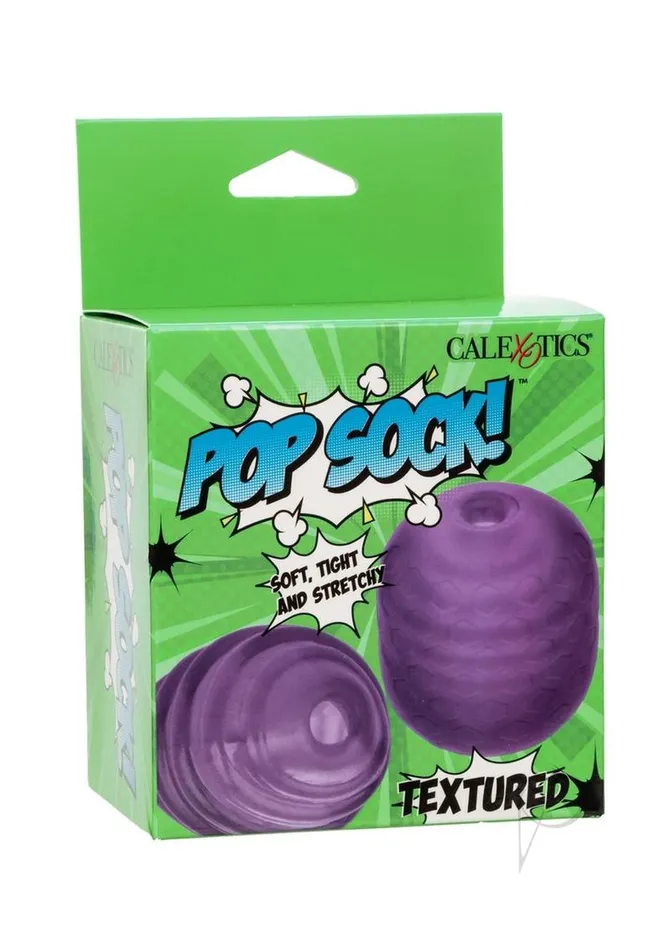 Male Sex Toys Pop Sock Pop Sock Textured Stroker Purple