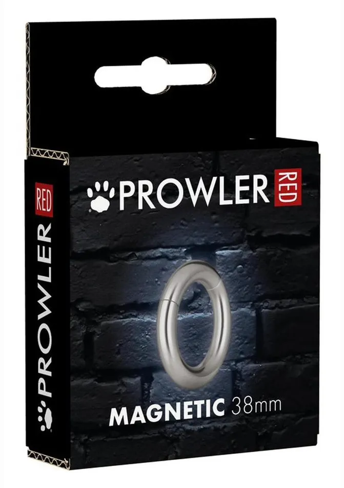 Male Sex Toys Prowler Red Prowler RED Stainless Steel Magnetic Cock Ring 38mm Silver