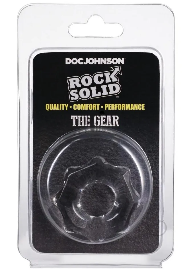 Male Sex Toys Rock Solid Rock Solid The Gear Cock Ring Clear