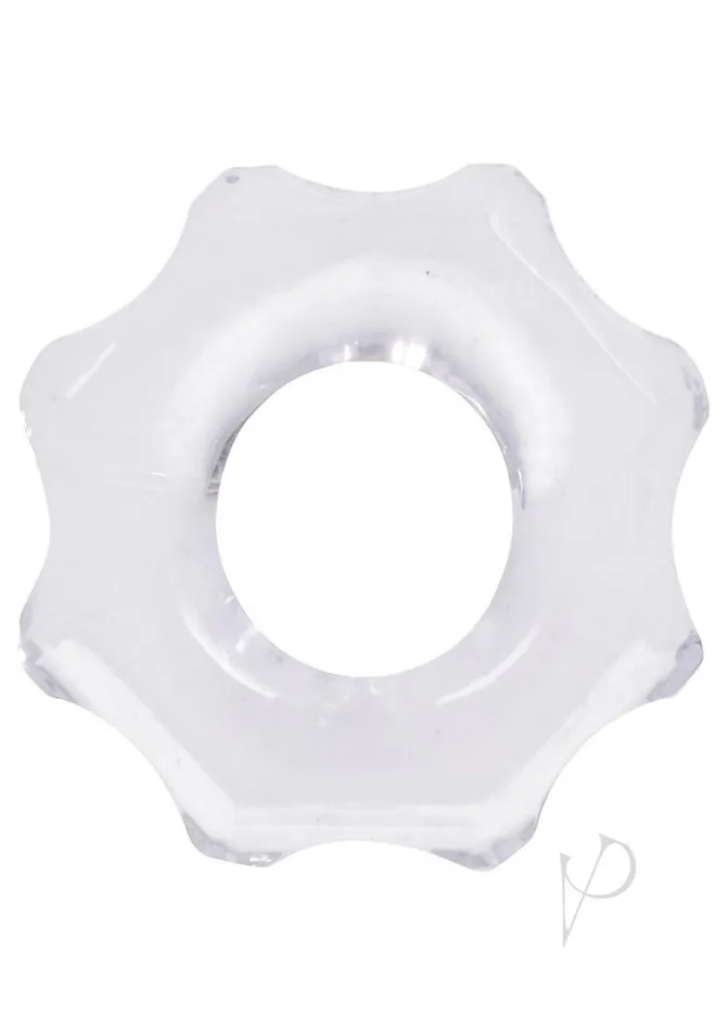 Male Sex Toys Rock Solid Rock Solid The Gear Cock Ring Clear Male Sex Toys Rock Solid Rock Solid The Gear Cock Ring Clear