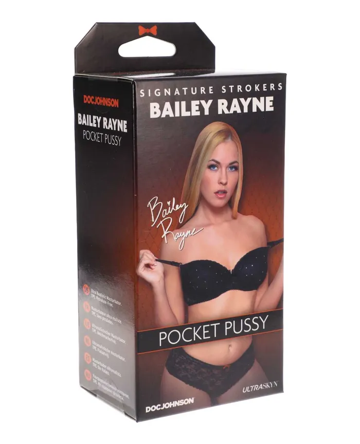 Male Sex Toys Signature Strokers Bailey Rayne Ultraskyn Pocket Masturbator Pussy Vanilla Signature Strokers