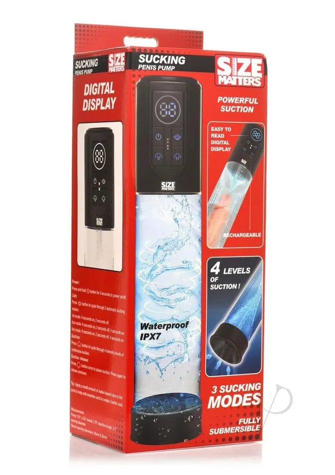 Male Sex Toys Size Matters Size Matters Sucking Rechargeable Silicone Penis Pump BlackClear Male Sex Toys Size Matters Size Matters Sucking Rechargeable Silicone Penis Pump BlackClear