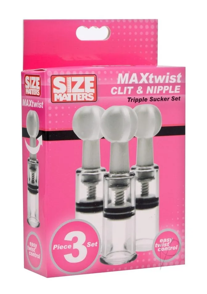 Male Sex Toys Size Matters Size Matters Twisted Triplets Nipple and Clit Suckers