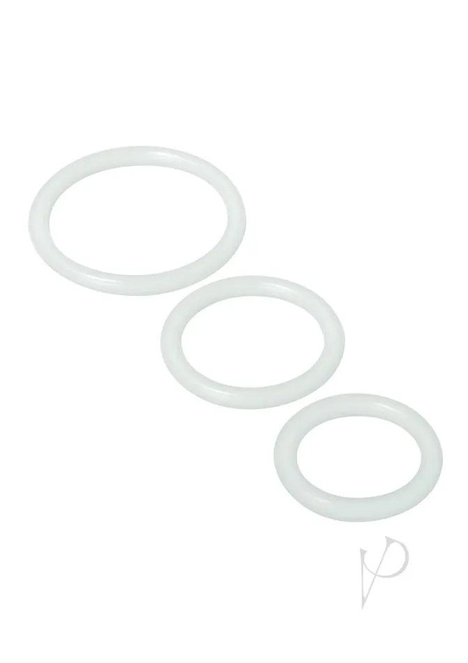 Male Sex Toys Trinity Men Trinity Men Silicone Cock Rings 3 pack Clear