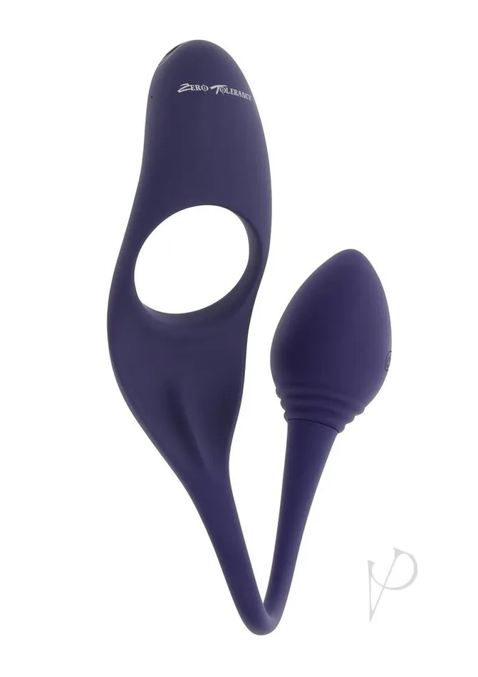 Male Sex Toys Zero Tolerance Tip to Tail Rechargeable Silicone Cock Ring with Anal Plug Purple Zero Tolerance Male Sex Toys Zero Tolerance Tip to Tail Rechargeable Silicone Cock Ring with Anal Plug Purple Zero Tolerance