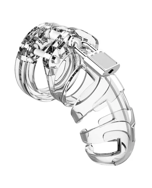 Man Cage Male Sex Toys Man Cage Model 02 Male Chastity with Lock 35in Clear