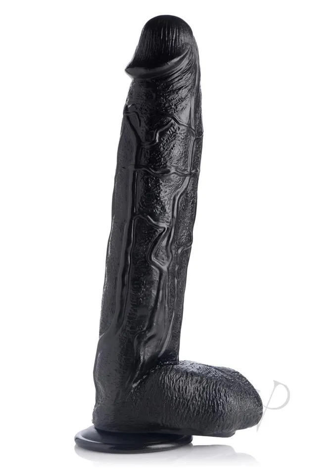 Master Cock Raging Rhino Veiny 17in Dildo Black Master Cock Dildos