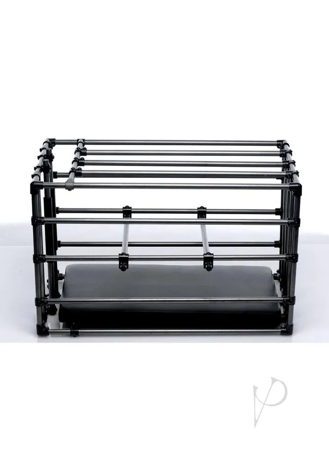 Master Series Male Sex Toys Master Series Kennel Cage with Padded Board Black