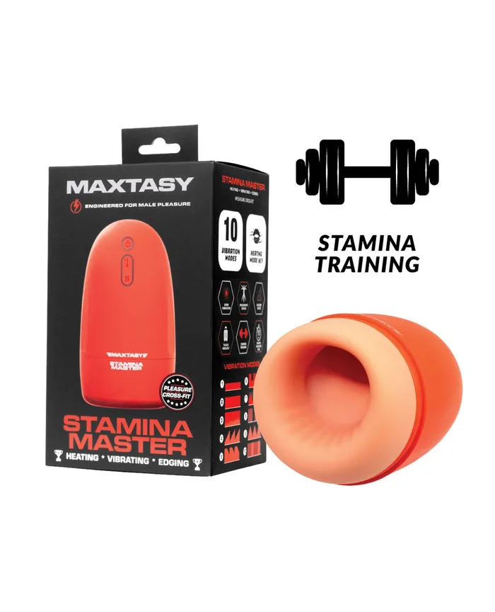 Maxtasy Male Sex Toys Maxtasy Stamina Master Heat up Vibrating Stroker Orange Maxtasy Male Sex Toys Maxtasy Stamina Master Heat up Vibrating Stroker Orange