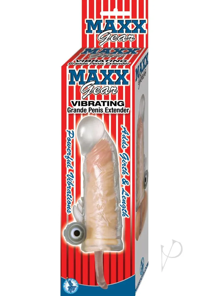Maxx Gear Male Sex Toys Maxx Gear Vibrating Grande Penis Extender Clear