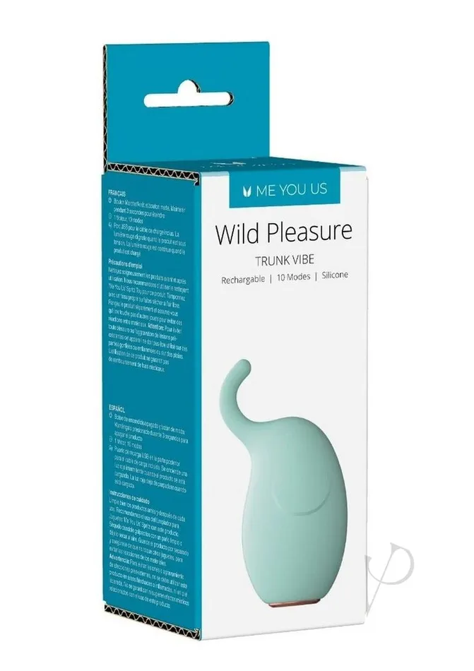 ME YOU US Wild Pleasure Trunk Vibrating Rechargeable Silicone Stimulator Teal Me You Us Female Sex Toys ME YOU US Wild Pleasure Trunk Vibrating Rechargeable Silicone Stimulator Teal Me You Us Female Sex Toys