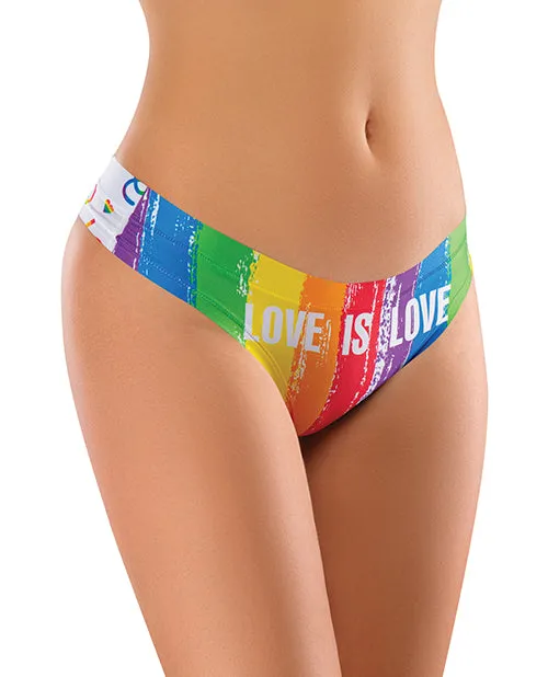 Mememe Vibrators Mememe Pride Love Is Printed Thong SM