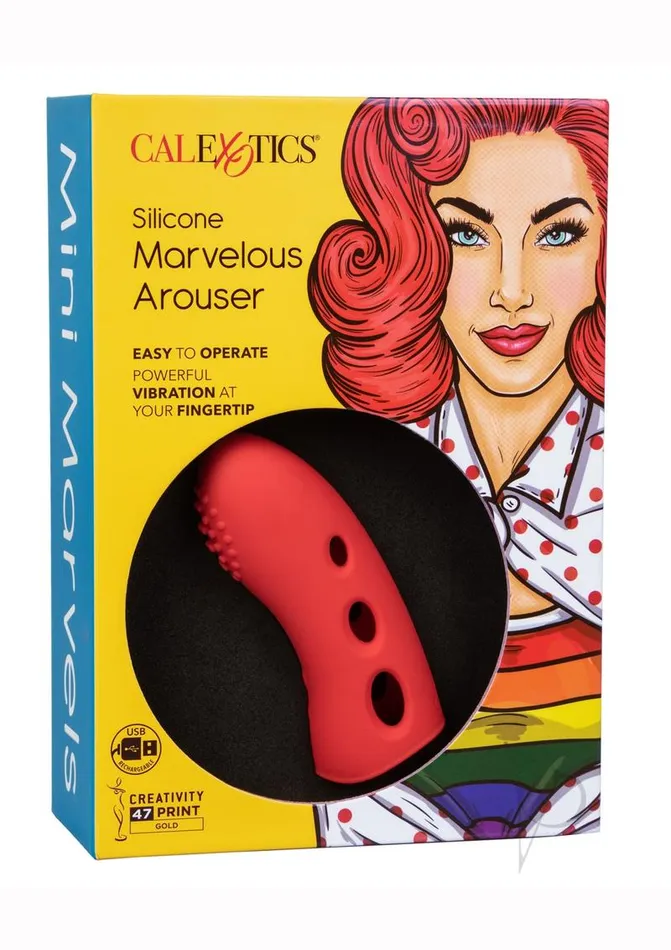 Mini Marvels Marvelous Arouser Rechargeable Silicone Finger Vibrator Red Mini Marvels Female Sex Toys Mini Marvels Marvelous Arouser Rechargeable Silicone Finger Vibrator Red Mini Marvels Female Sex Toys