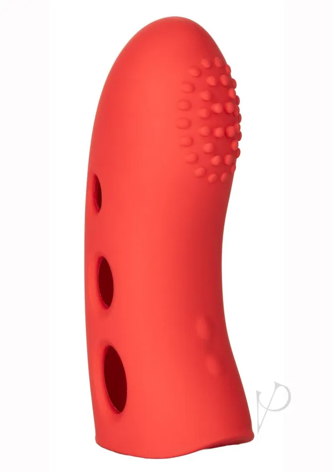 Mini Marvels Marvelous Arouser Rechargeable Silicone Finger Vibrator Red Mini Marvels Female Sex Toys