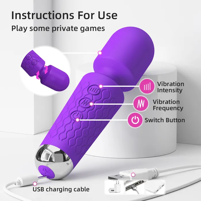 Mini Portable Wand Massager Wild Night Fantasies Female Sex Toys