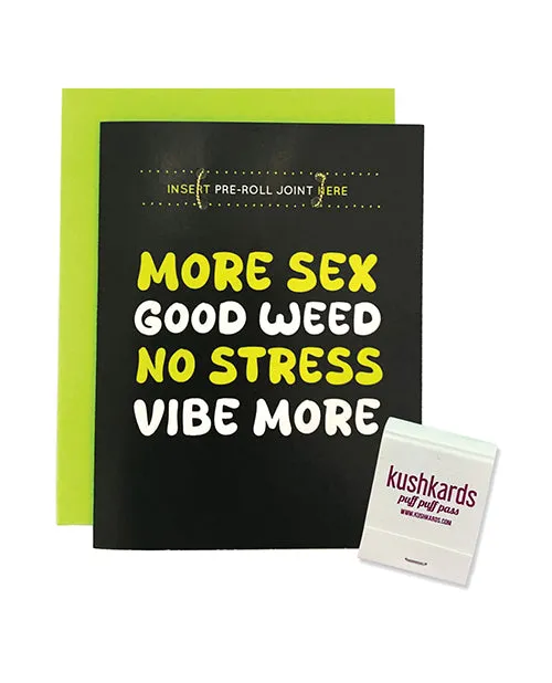 More Sex Greeting Card wMatchbook Kush Kards Couples
