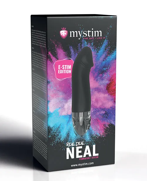 Mystim Vibrators Mystim Real Deal Neal eStim Realistic Vibrator Black
