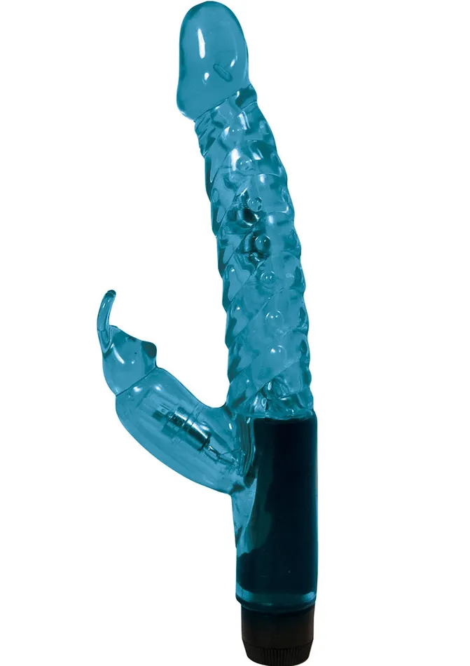 Nasstoys Vibrators Jelly Mini Rabbit Vibro Wand Silicone Vibrator Blue