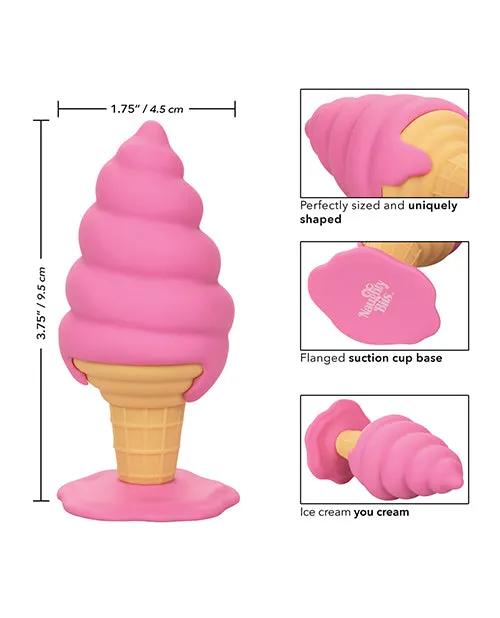 Naughty Bits Anal Naughty Bits Yum Bum Ice Cream Cone Silicone Butt Plug Pink