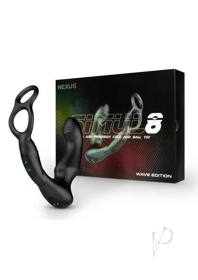 Nexus Anal Nexus Simul8 Wave Edition Rechargeable Silicone Vibrating Dual Motor Anal Cock and Ball Toy Black Nexus Anal Nexus Simul8 Wave Edition Rechargeable Silicone Vibrating Dual Motor Anal Cock and Ball Toy Black