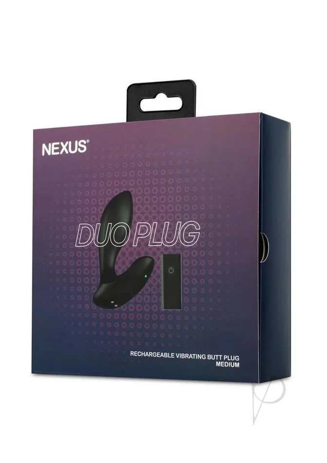 Nexus Duo Rechargeable Silicone Butt Plug with Remote Control Medium Black Nexus Anal Nexus Duo Rechargeable Silicone Butt Plug with Remote Control Medium Black Nexus Anal