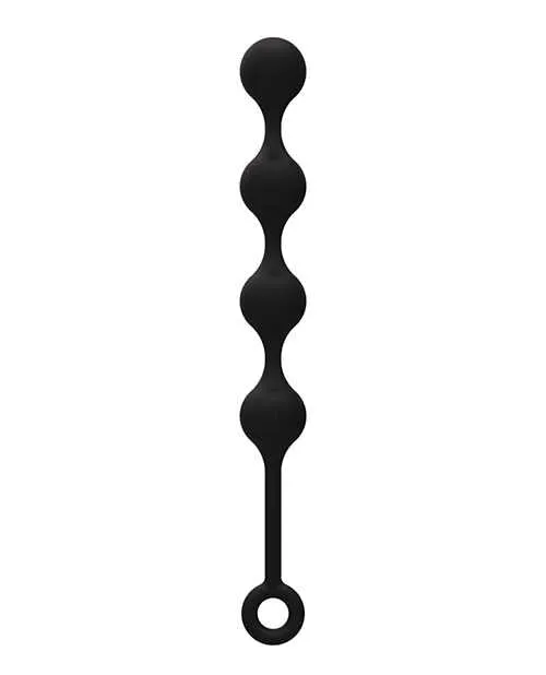 Nexus Quattro Silicone Rechargeable Vibrating Pleasure Beads Black Nexus Anal