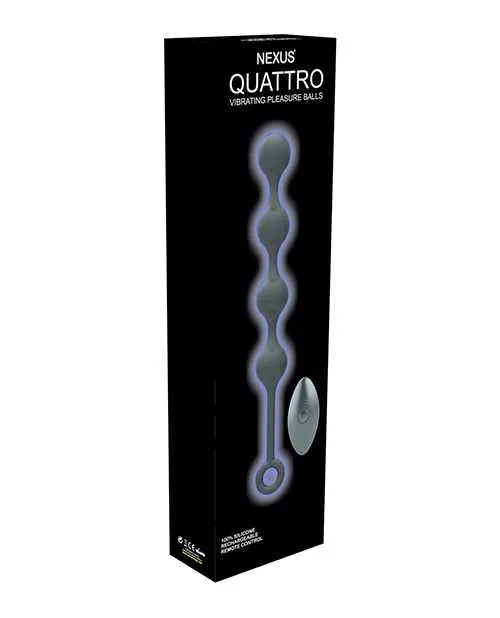 Nexus Quattro Silicone Rechargeable Vibrating Pleasure Beads Black Nexus Anal