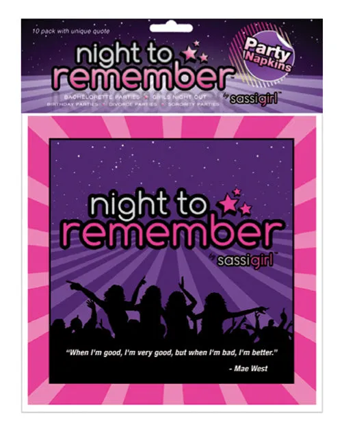 Night to Remember Standard 65 Napkins Purlpe Pack of 10 by sassigirl Night To Remember Vibrators Night to Remember Standard 65 Napkins Purlpe Pack of 10 by sassigirl Night To Remember Vibrators