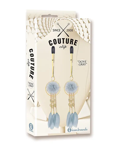 Nipple Clitoral Toys Couture Clips Couture Clips Dove Gray Nipple Clamp