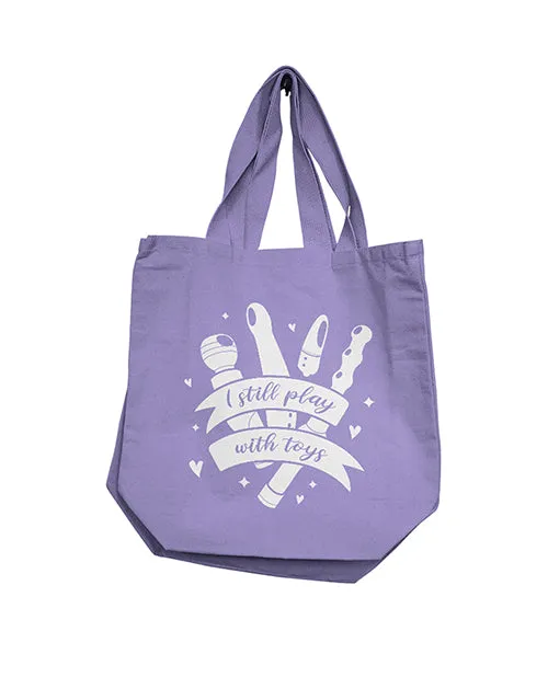 Nobu I Still Play With Toys Reusable Tote Lilac Nobu Couples