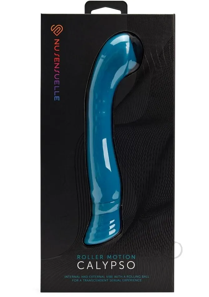 Nu Sensuelle Calypso Rechargeable Silicone Roller Motion GSpot Vibrator with Clitoral Stimulation Turquoise Nu Sensuelle Female Sex Toys Nu Sensuelle Calypso Rechargeable Silicone Roller Motion GSpot Vibrator with Clitoral Stimulation Turquoise Nu Sensuelle Female Sex Toys