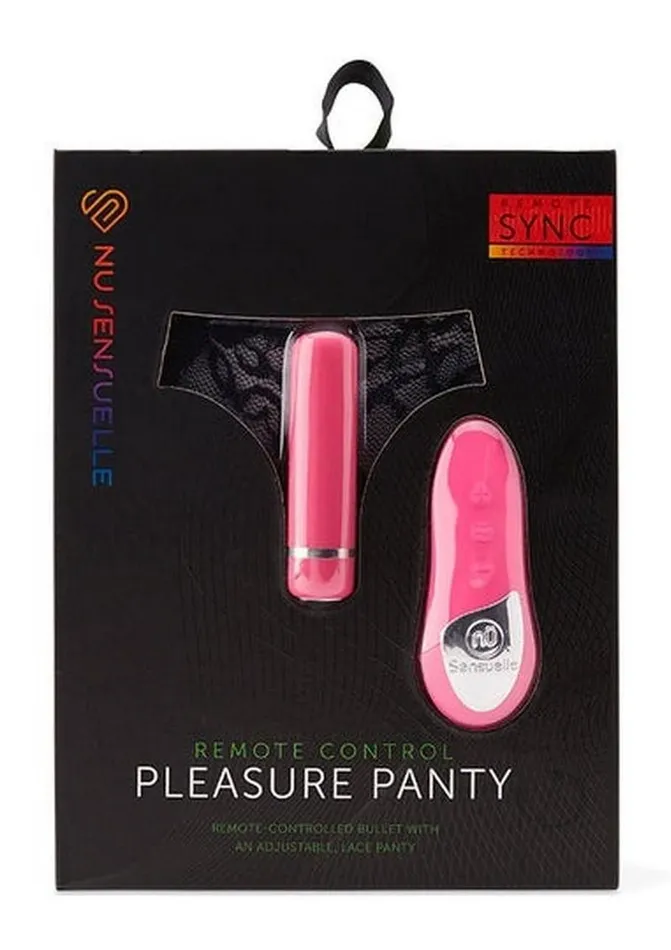Nu Sensuelle Female Sex Toys Nu Sensuelle Pleasure Panty Vibe Rechargeable Silicone with Bullet and Remote Control Pink