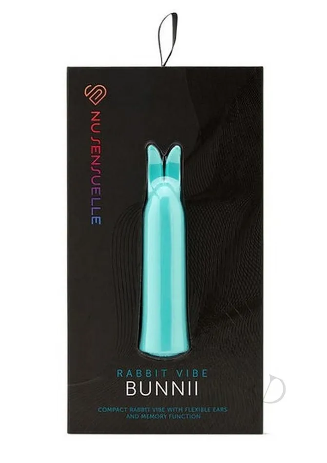 Nu Sensuelle Vibrators Nu Sensuelle Bunnii Rechargeable Silicone Vibrator Teal Nu Sensuelle Vibrators Nu Sensuelle Bunnii Rechargeable Silicone Vibrator Teal