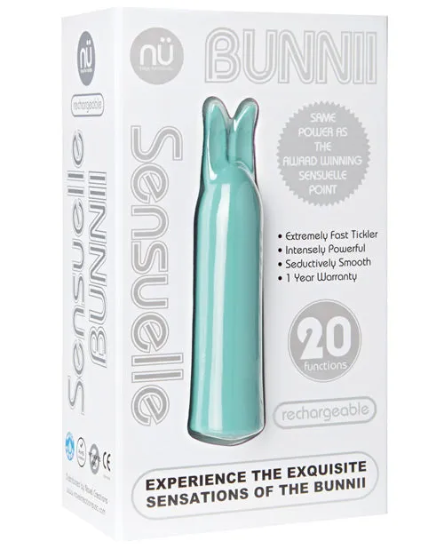 Nu Sensuelle Vibrators Nu Sensuelle Bunnii Rechargeable Silicone Vibrator Teal