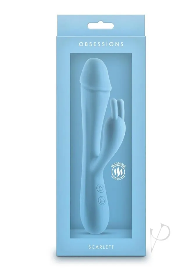 Obsessions Scarlett Rechargeable Silicone Rabbit Vibrator Blue Obsessions Female Sex Toys Obsessions Scarlett Rechargeable Silicone Rabbit Vibrator Blue Obsessions Female Sex Toys