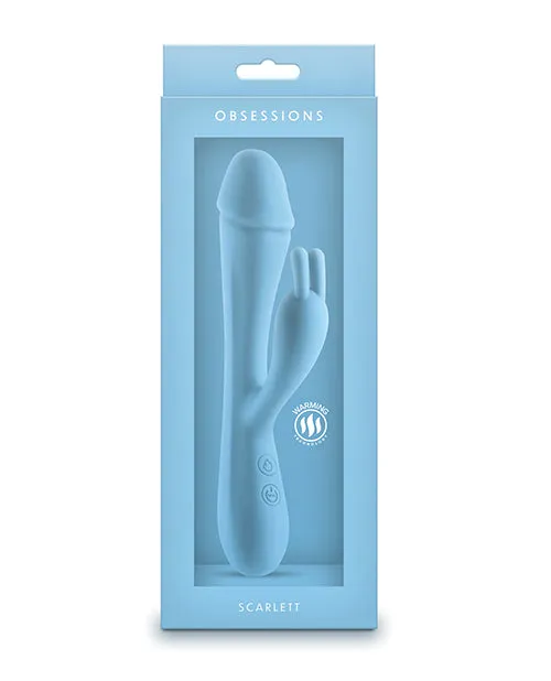 Obsessions Scarlett Rechargeable Silicone Rabbit Vibrator Blue Obsessions Female Sex Toys Obsessions Scarlett Rechargeable Silicone Rabbit Vibrator Blue Obsessions Female Sex Toys