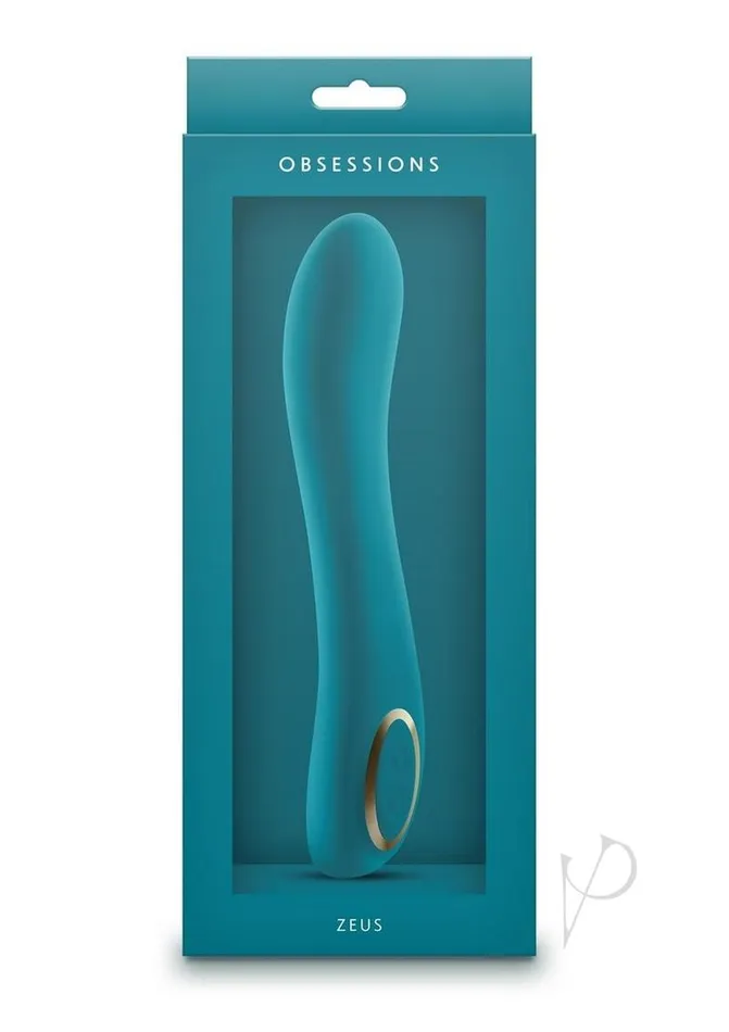 Obsessions Zeus Rechargeable Silicone Vibrator Teal Obsessions Female Sex Toys Obsessions Zeus Rechargeable Silicone Vibrator Teal Obsessions Female Sex Toys