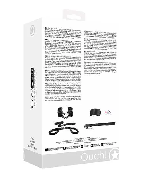 Ouch Anal Ouch Bed Post Bindings Restraint Kit Black Ouch Anal Ouch Bed Post Bindings Restraint Kit Black