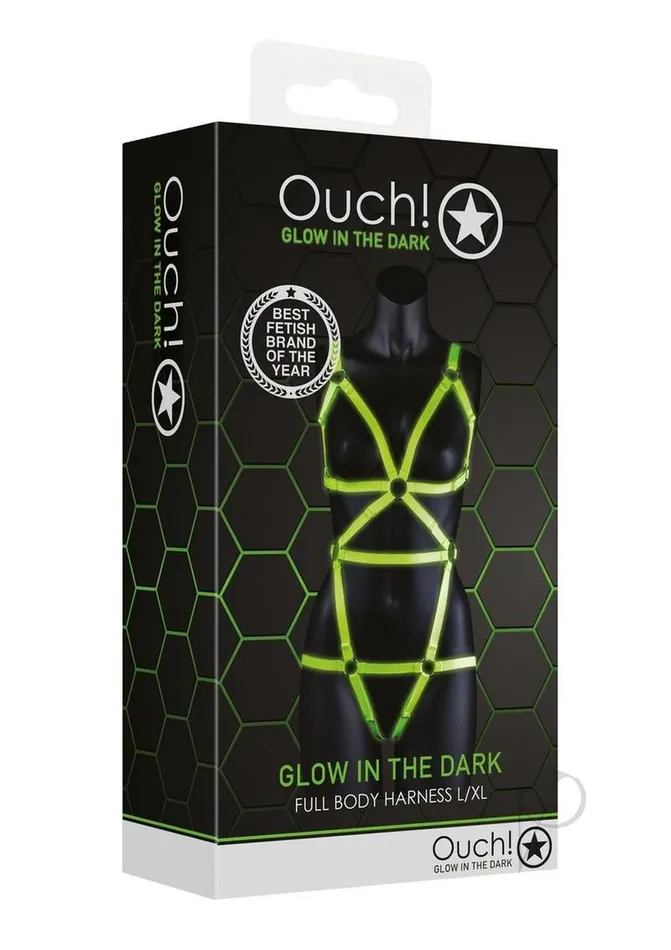 Ouch Female Sex Toys Ouch Full Body Harness Glow in the Dark LargeXLarge Green Ouch Female Sex Toys Ouch Full Body Harness Glow in the Dark LargeXLarge Green